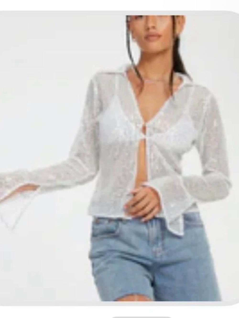 Motel Rocks Gedza sequin silver top
